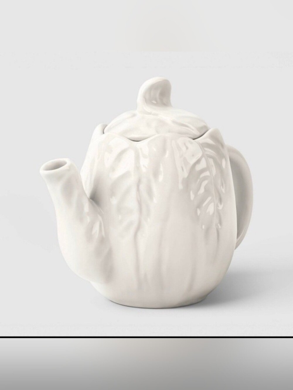 Threshold 34 fl oz Stoneware Radicchio Teapot White